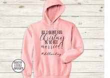 Load image into Gallery viewer, All I want for Christmas is to get married #stillwaiting dusty pink hoody