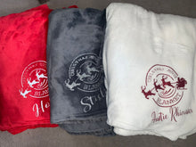 Load image into Gallery viewer, Personalised Christmas Movie snuggle blanket - 3 colours - GLITTER print