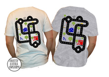 Load image into Gallery viewer, Father&#39;s day road car play-mat interactive t-shirt