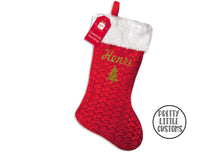 Load image into Gallery viewer, Personalised Christmas Stocking - Christmas Tree