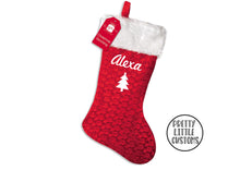 Load image into Gallery viewer, Personalised Christmas Stocking - Christmas Tree