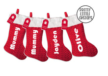 Load image into Gallery viewer, Personalised Christmas Stocking - family set