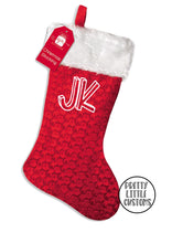 Load image into Gallery viewer, Personalised Christmas Stocking - your initials