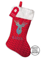 Load image into Gallery viewer, Personalised Christmas Stocking - Reindeer