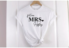 Load image into Gallery viewer, Personalised future Mrs (Your Name) t-shirt - white
