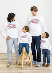 Family matching xmas sweaters sweatshirts jumpers festive - Polar express all aboard ticket design