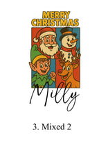 Load image into Gallery viewer, Personalised Santa Sack Christmas Gift Bag for Custom Name comic book style