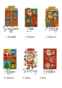 Personalised Santa Sack Christmas Gift Bag for Custom Name comic book style