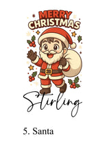 Load image into Gallery viewer, Personalised Santa Sack Christmas Gift Bag for Custom Name comic book style