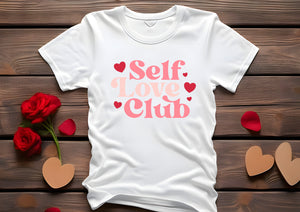 Self love club - alternative design retro style Valentine's Day t-shirt