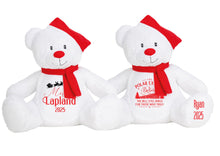 Load image into Gallery viewer, Personalised your name and year POLAR EXPRESS or LAPLAND reindeer or bear teddy / pyjama case / keepsake