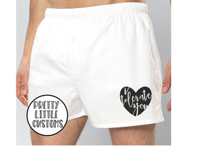 I tolerate you heart print boxers