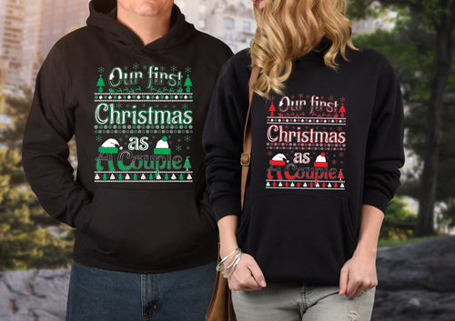 Our first Christmas as a couple hoody set