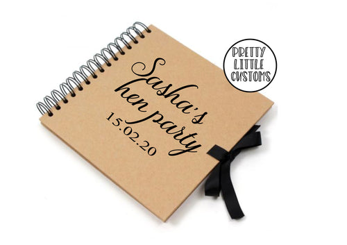 Personalised hen party keepsake book (your name & date)