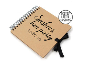 Personalised hen party keepsake book (your name & date)