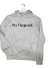 Load image into Gallery viewer, Personalised Future Mrs (your name) &amp; wedding date  hoody - grey or pink