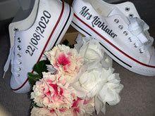 Load image into Gallery viewer, Bridal party trainers / shoes / converse iron on vinyl transfers / decals - standard or glitter