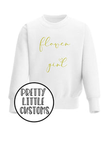 Flower Girl Kids heart print sweater