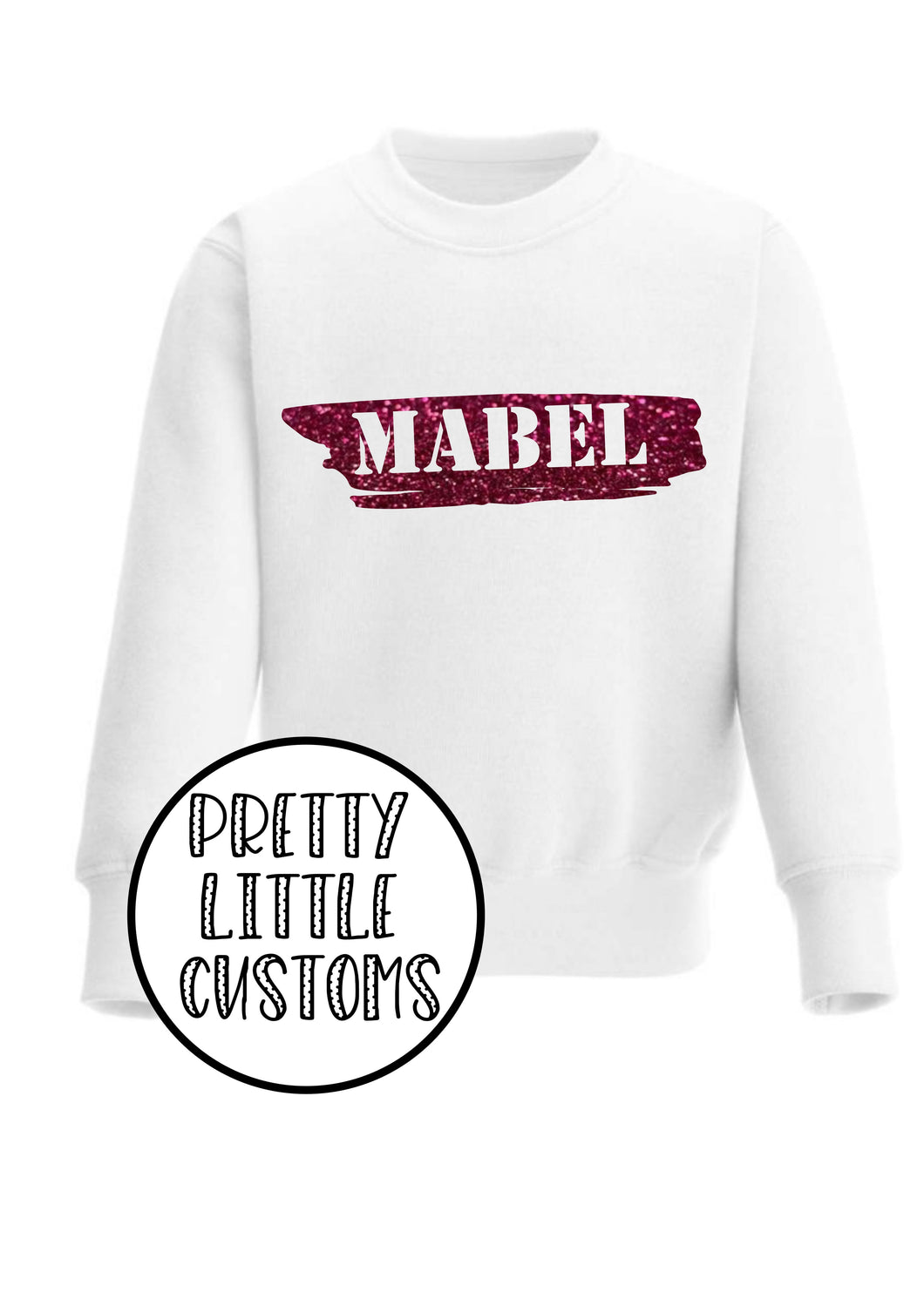 Personalised Kids Glitter Name sweater