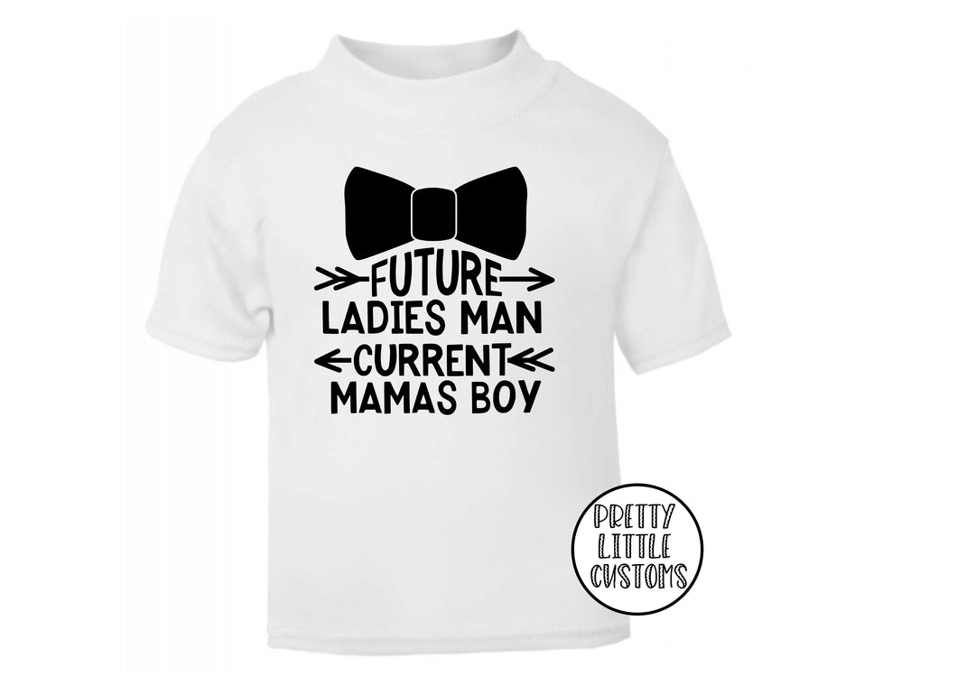 Future ladies man, current mamas boy kids t-shirt