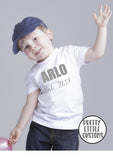 Personalised kids Est. t-shirt - your name & year
