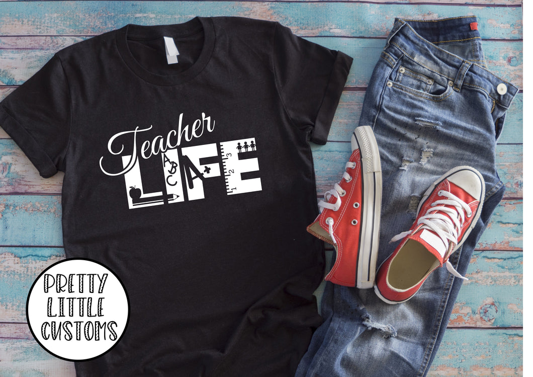 Teacher Life print t-shirt
