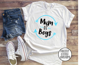 Mum of Boys print t-shirt - white
