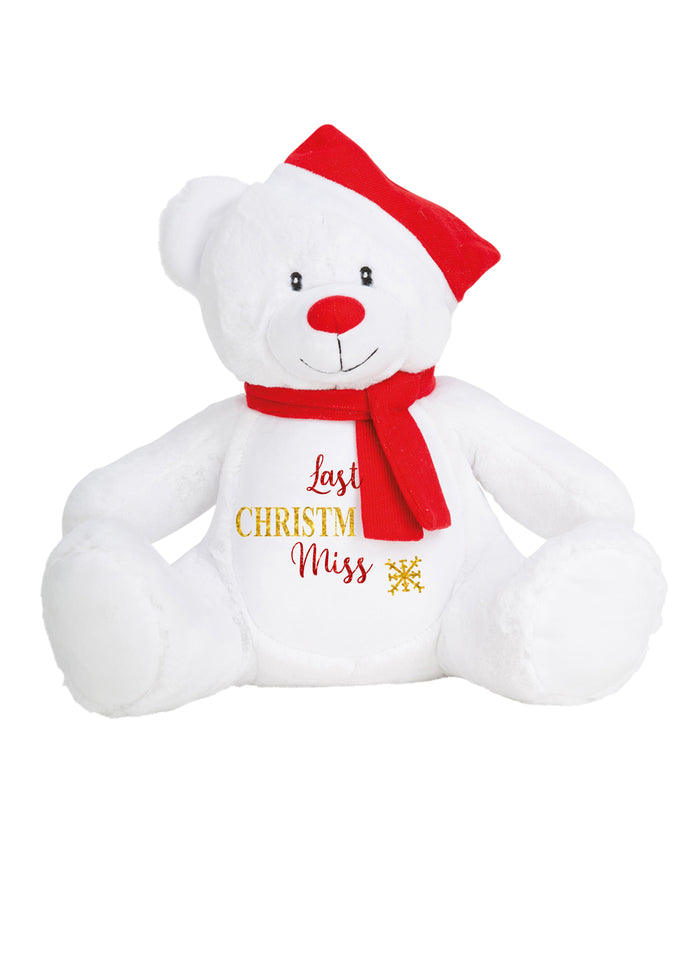 Last Christmas as a Miss Christmas GLITTER bear