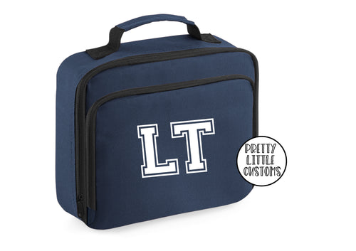 Personalised kids initials lunch bag - navy