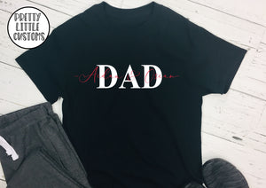 Personalised Dad print t-shirt with kids names