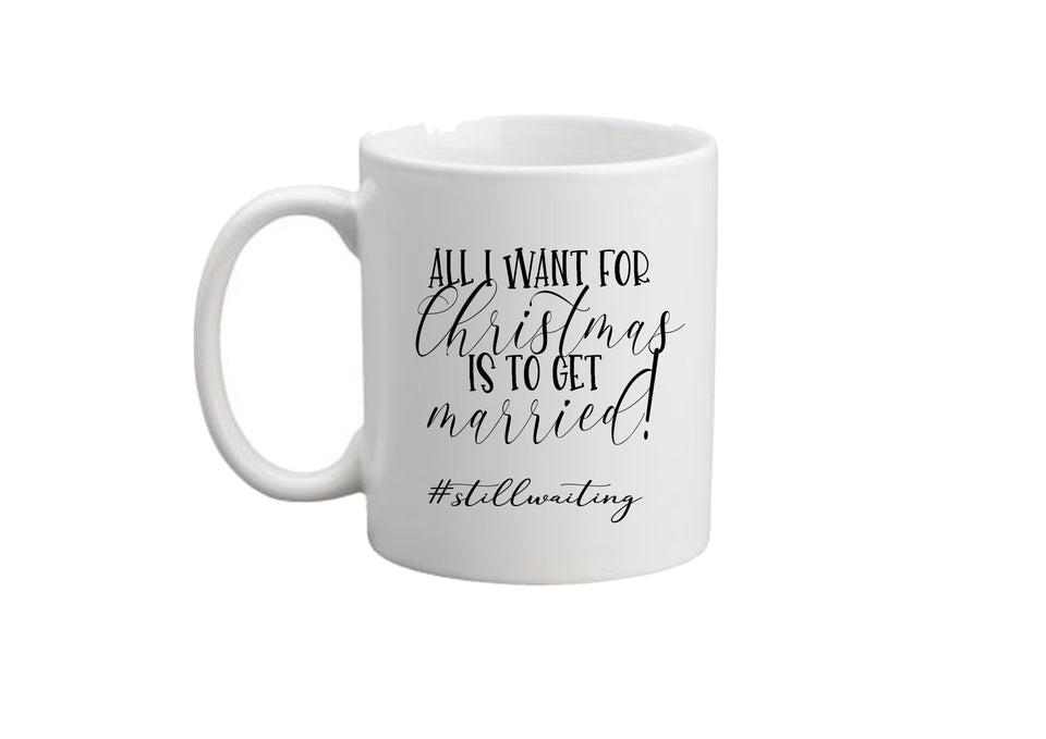 All I want for Christmas is to get married #stillwaiting dusty pink hoody