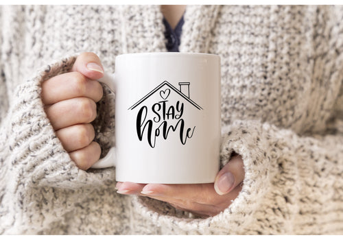 Stay home print mug