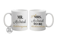 Mr & Still Mrs (your name) to be #lockdownbride #lockdowngroom commemorative print mug set