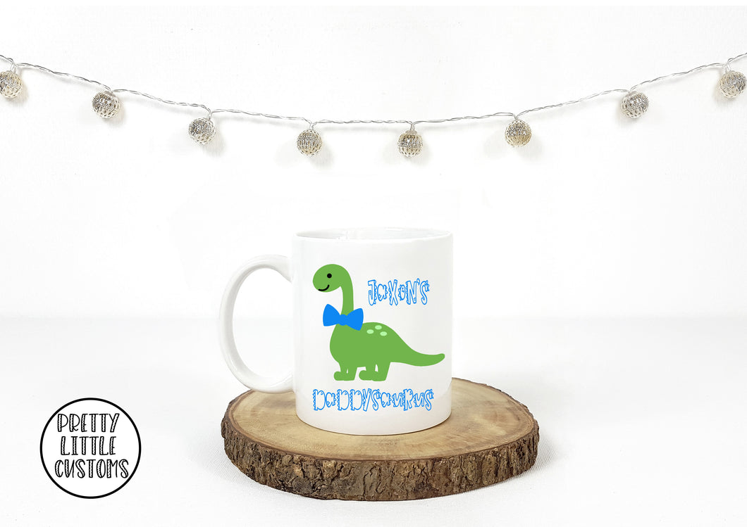 Personalised (Your name)'s Daddysaurus print mug