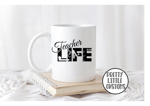 Teacher Life print mug