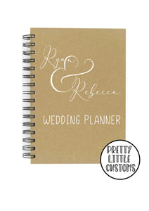 Personalised  wedding planner a5 notebook - your names