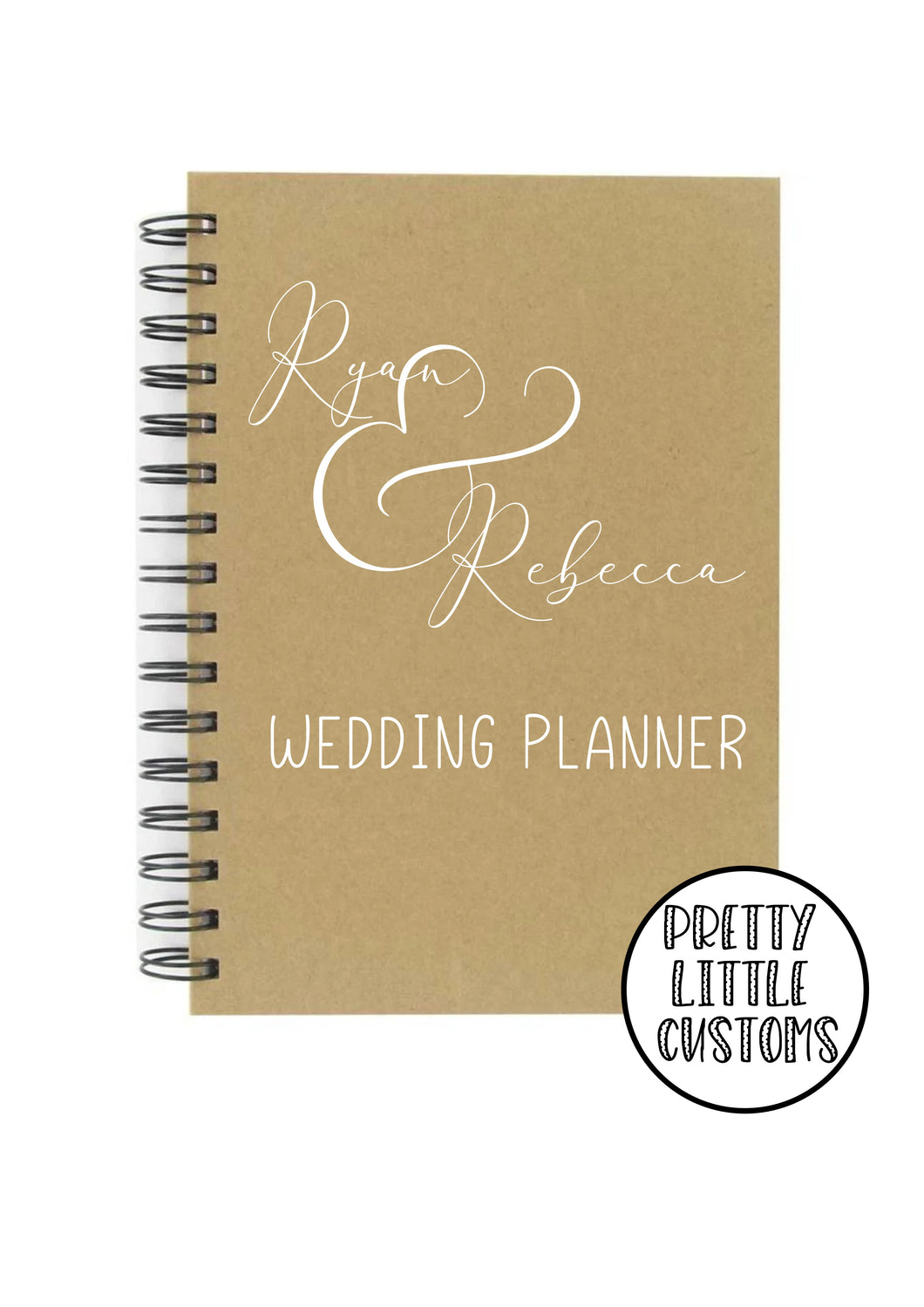 Personalised  wedding planner a5 notebook - your names