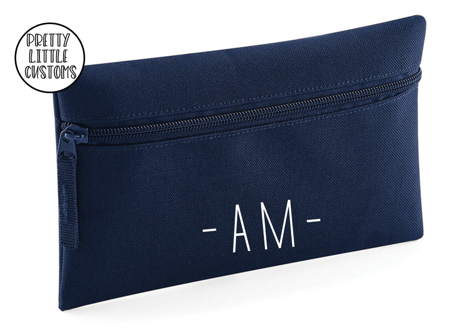 Personalised initials pencil case - french navy
