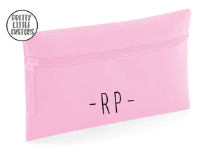 Personalised initials pencil case - pale pink