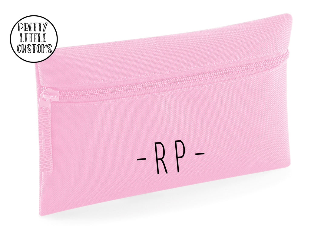 Personalised initials pencil case - pale pink