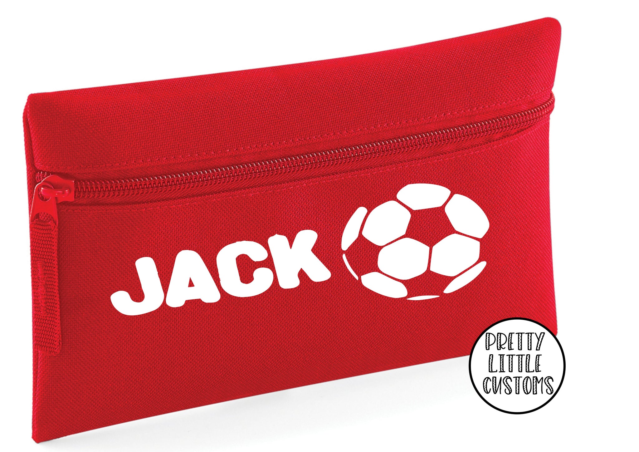 Personalised football pencil case your name Pretty Little Customs