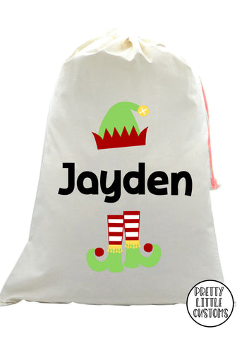 Personalised Christmas Santa Sack -  (your name) - Elf
