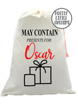 Personalised Christmas Santa Sack - may contain presents for (your name)