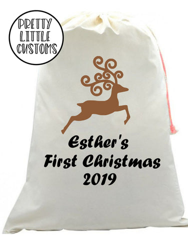 Personalised Christmas Santa Sack -  (your name) -First Christmas