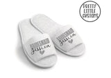 Personalised bridal party glitter print slippers - Bridesmaid - style 2