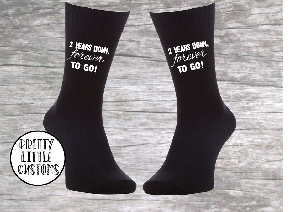 2 years down, forever to go 2nd anniversary socks