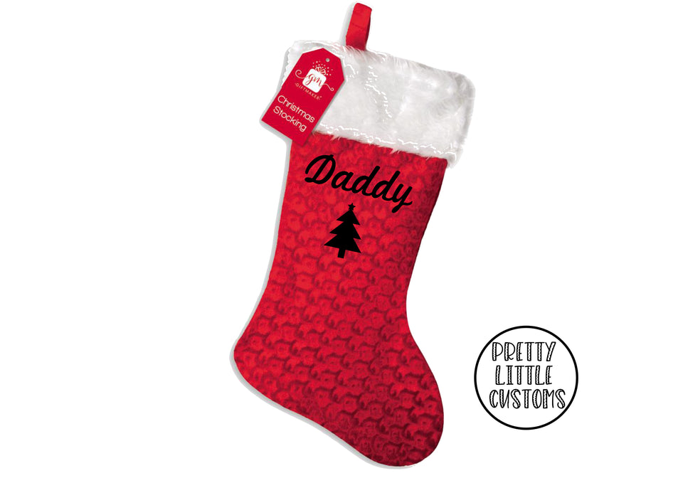 Personalised Christmas Stocking - Christmas Tree