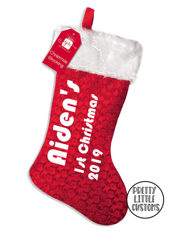 Personalised 1st Christmas Stocking