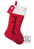 Personalised Christmas Stocking - family set - script print