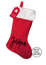 Load image into Gallery viewer, Personalised Christmas Stocking - script wording